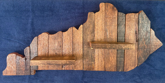 Handmade Wood Kentucky Sign with 2 shelves.