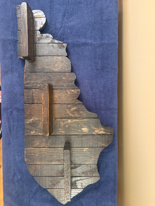 Handmade Wooden Kentucky Sign with 3 Shelves