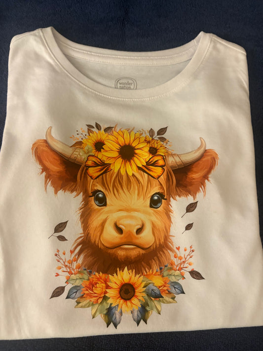 Highland Cow Youth T Shirt
