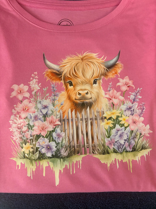 Highland Cow Youth T Shirt