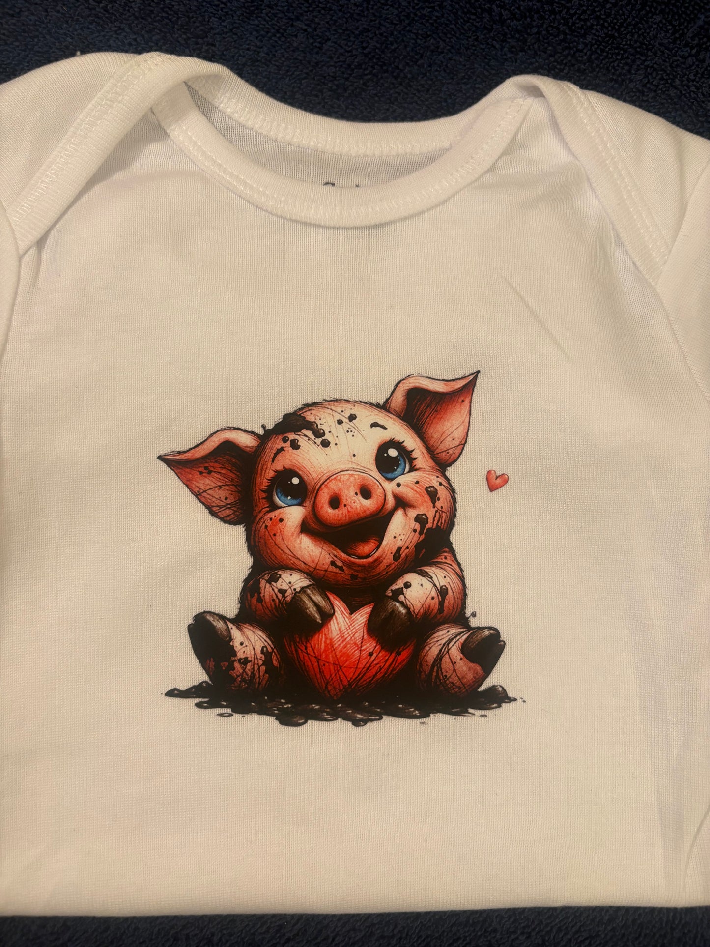White Dirty Piggy Onesie